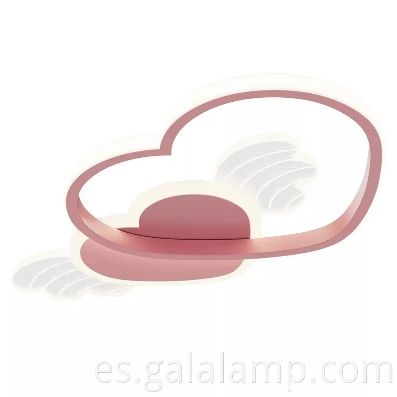 Luz de techo LED rosa elegante para decoración moderna del hogar